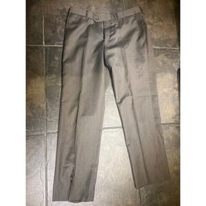 Vitarelli Mens Gray Flat Front Dress Pants Trousers Size 32S Charcoal Business